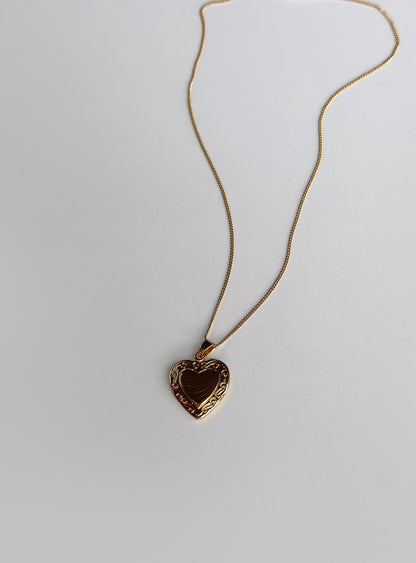 Lock It Up Gold Plated Necklace Gold